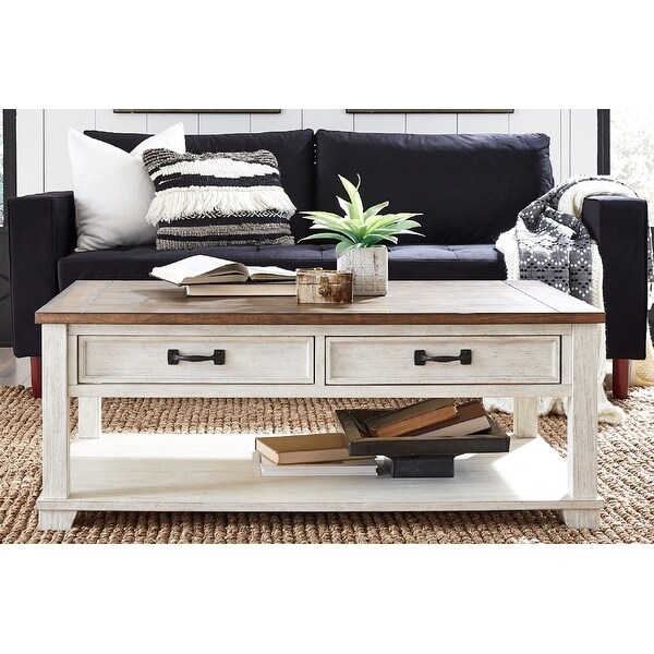 Gray barnwood online coffee table