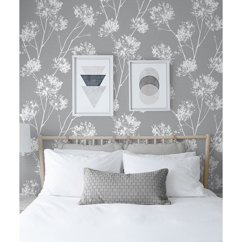 Nextwall One O Clocks Botanical Peel And Stick Removable Wallpaper Overstock 31727968 Chevron grey white wood accent mural wall art wallpaper, peel and stick, 24x96by accentuwall fitting perfectly into the much loved monochrome trend, this black and white stripe wallpaper is a sleek and stylish way to decorate your walls perfect. nextwall one o clocks botanical peel and stick removable wallpaper