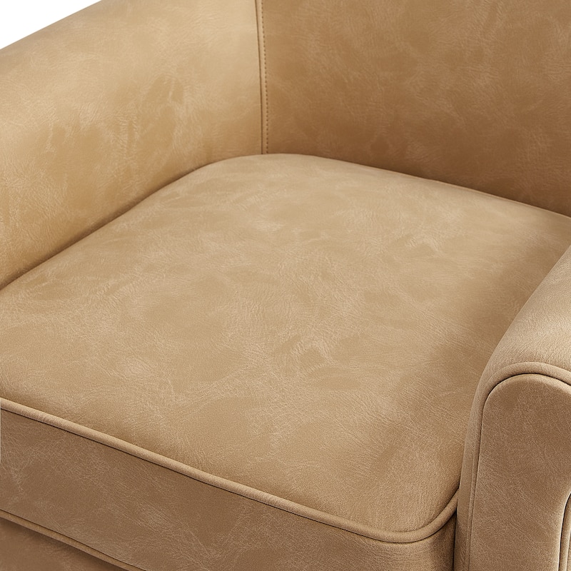 Whitby Faux Leather Swivel Accent Chair
