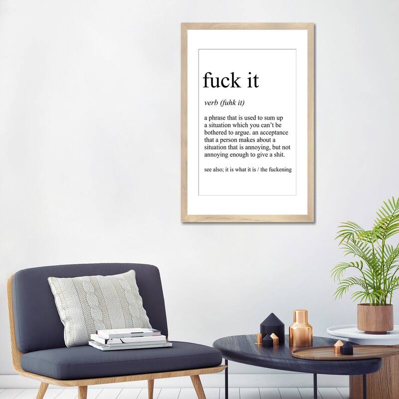 iCanvas "F-ck It" by Pixy Paper