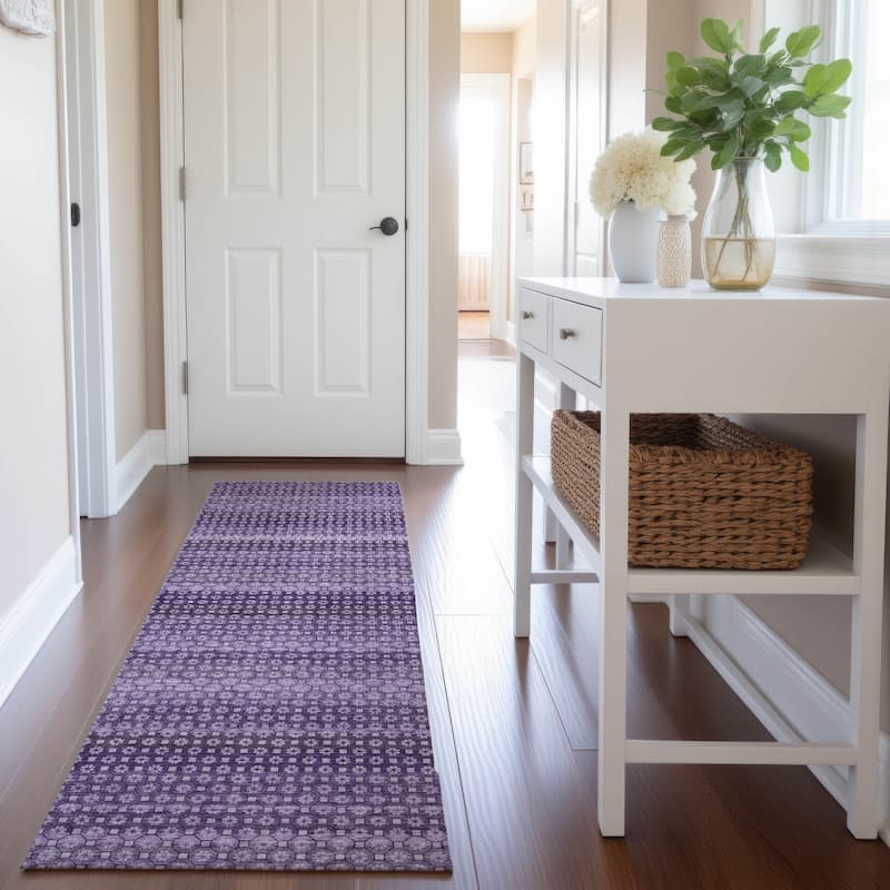 Premium Washable Super Soft Moroccan Ombre Mayfield Rug - Lavender - 2'3" x 7'6"