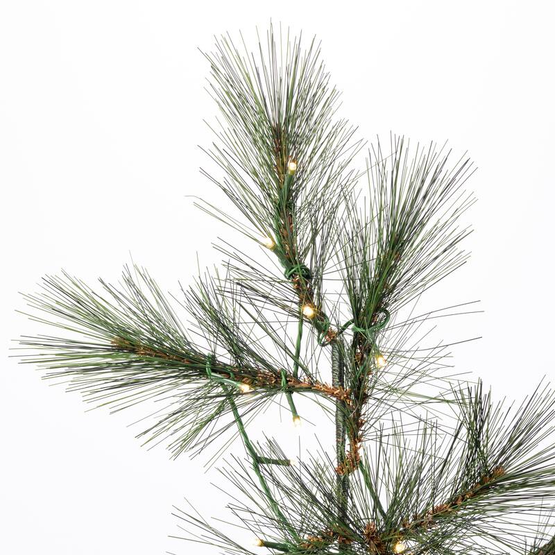 Elegant 5 Foot Prelit Hard Needle Tips Hinged Christmas Tree