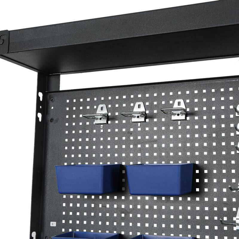 Tools Cabinet Work Table with Metal Top and 1-Drawer