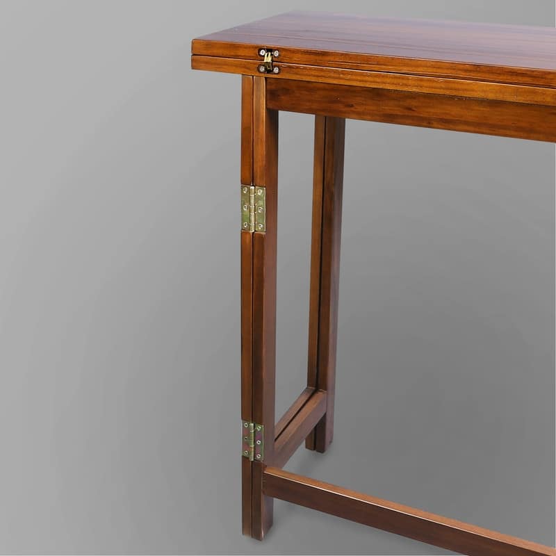 Solid Wood Flip-Top Folding Console to Dining Convertible Table - 40"W x 28"D x 30"H