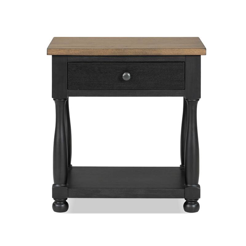 Furniture of America Lucan 3-Piece Farmhouse Black Chest and 2 Nightstand Bedroom Set