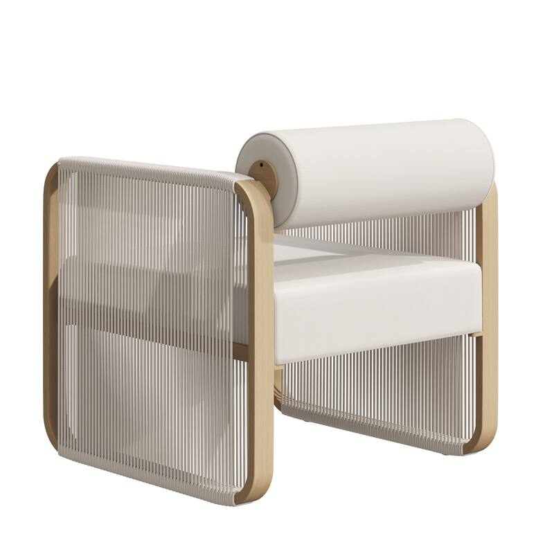 Corvus Kenya 4-Piece Modern Outdoor Sunbrella Rope Patio Conversation Set