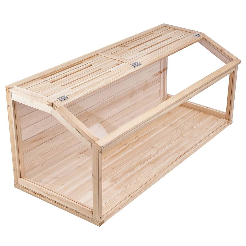 UIMOSO Wooden Hamster Cage, 270° Viewing Hamster Habitat, Dwarf Hamster Cages with Openable Top - 48 x 20 x 20in