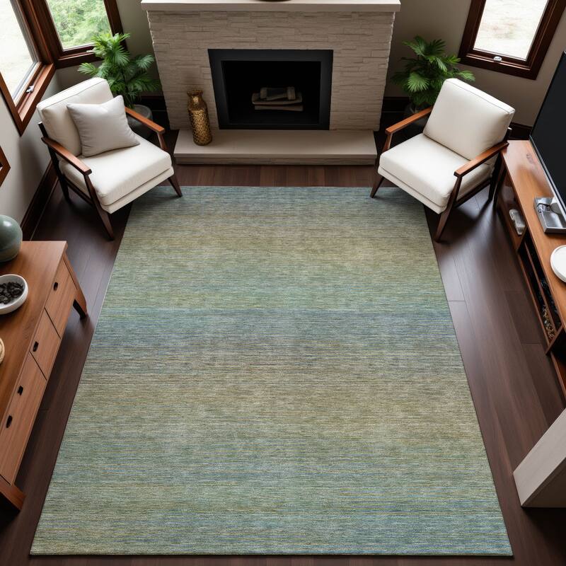 Premium Washable Super Soft Casual Ombre Mayfield Rug - Blue - 5' x 7'6"