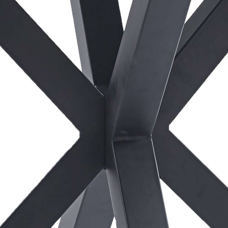 Modern Minimalist Round Dining Table with MDF Top and Metal Legs