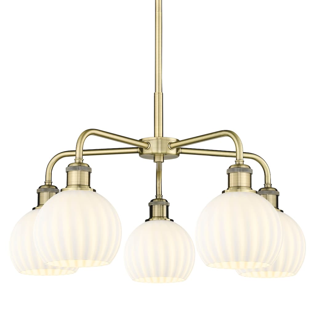 Innovations Lighting 516-5C-14-24-White Venetian-Indoor Chandelier
