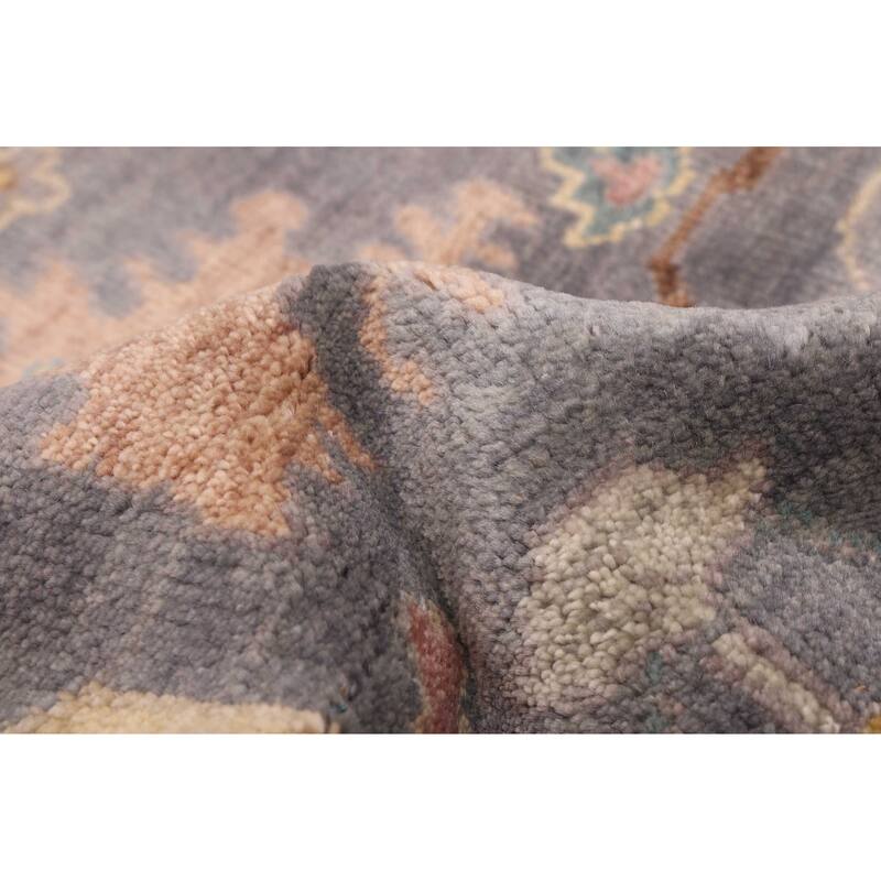 ECARPETGALLERY Hand-knotted Modern Oushak Grey Wool Rug - 7'11 x 9'8