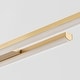 preview thumbnail 19 of 21, 59" Modern Black/Gold Linear Integrated LED Pendant Kitchen Island Light Bar