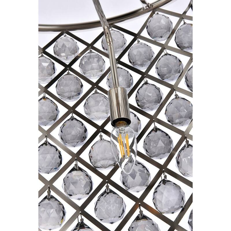 Royce Edge 8-Light Polished Nickel Chandelier