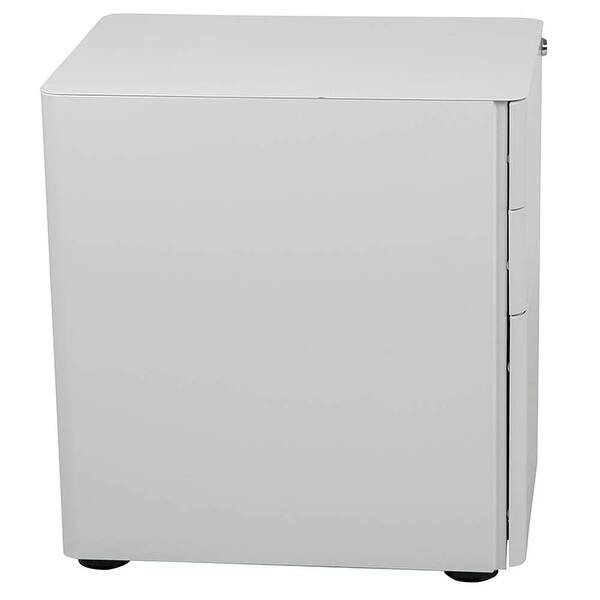 Shop Flash Furniture 3 Drawer Mobile Locking Filing Cabinet With