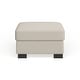 preview thumbnail 8 of 8, Lionel White Cotton Fabric Down-Filled Ottoman by iNSPIRE Q Artisan