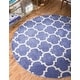 preview thumbnail 40 of 66, Contemporary Akiva Collection Area Rug 3'3" Round - Light Blue