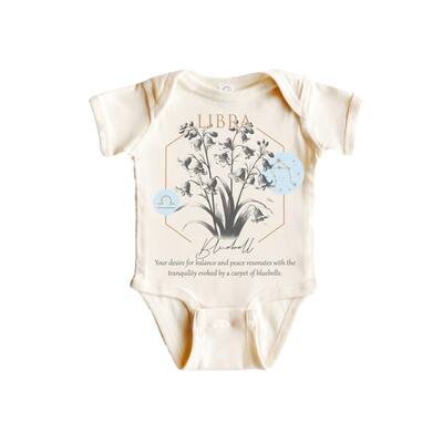 Libra Floral Celestial - Baby Boy Girl Clothes Infant Bodysuit Funny Cute Newborn