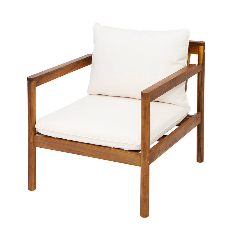 Christopher Knight Home- Elk Acacia Wood Outdoor Chat Set