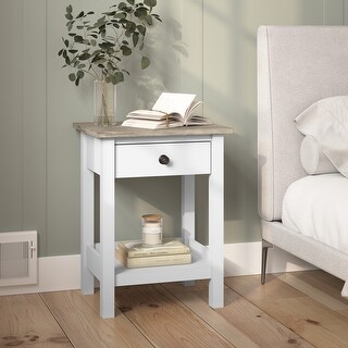 Bush Furniture Mayfield Farmhouse Bedroom Nightstand Table.