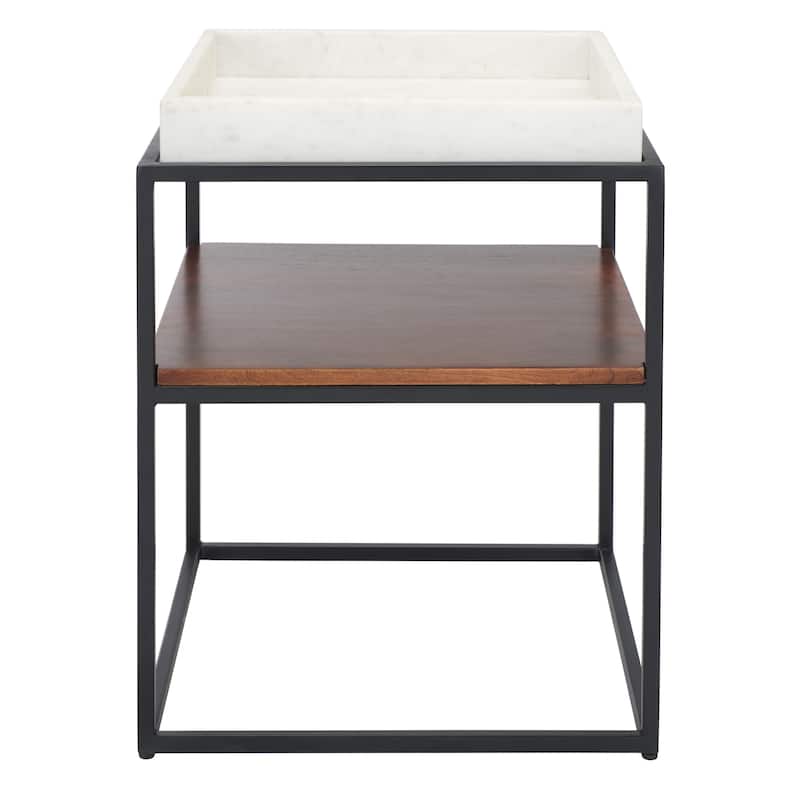 SAFAVIEH Ila 2-Tier Accent Table - 18" W x 18" D x 23" H - 18Wx18Dx22H