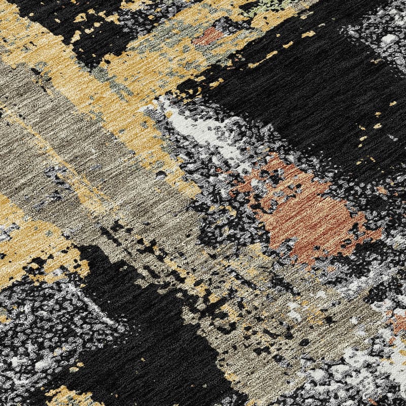 Machine Washable Indoor/Outdoor Casual Contemporary Chantille Rug