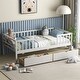 preview thumbnail 2 of 8, Gymax Twin Size Kids Bed w/ Storage 2 Pull-out Drawers Side Shelf for