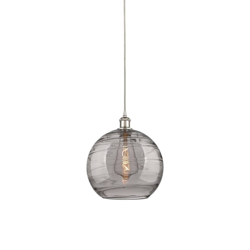 Innovations Lighting 516-1P-14-12 Athens Pendant Athens Deco Swirl 12" - Polished Nickel