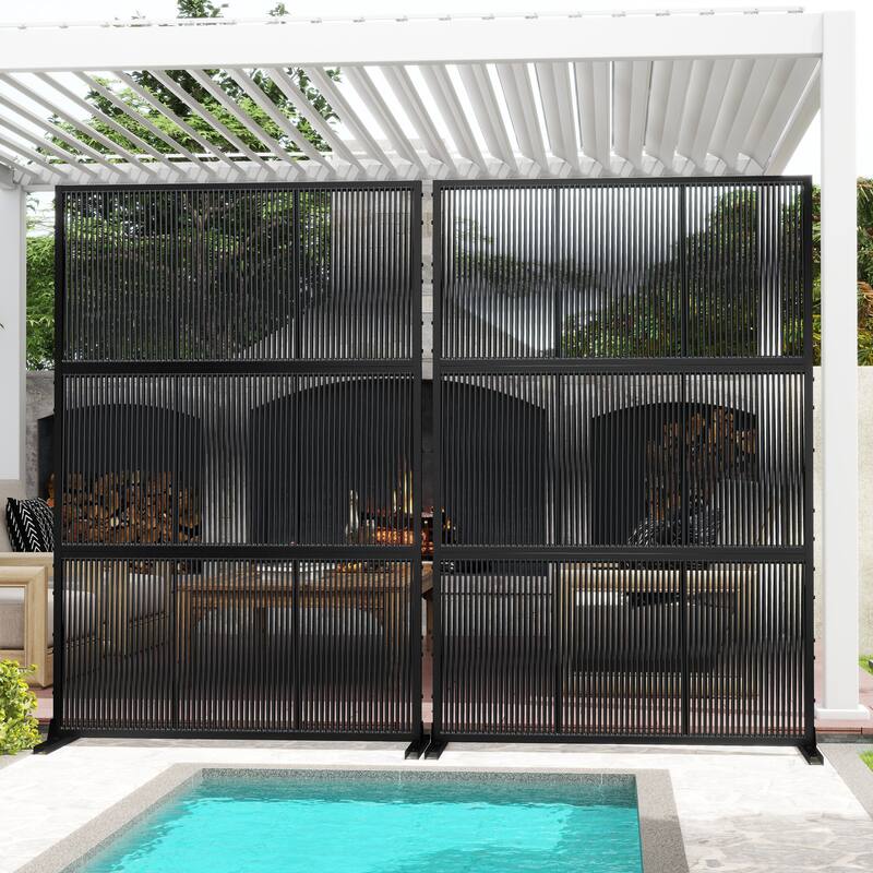 2Set Patio Outdoor Privacy Metal Screens and Panels