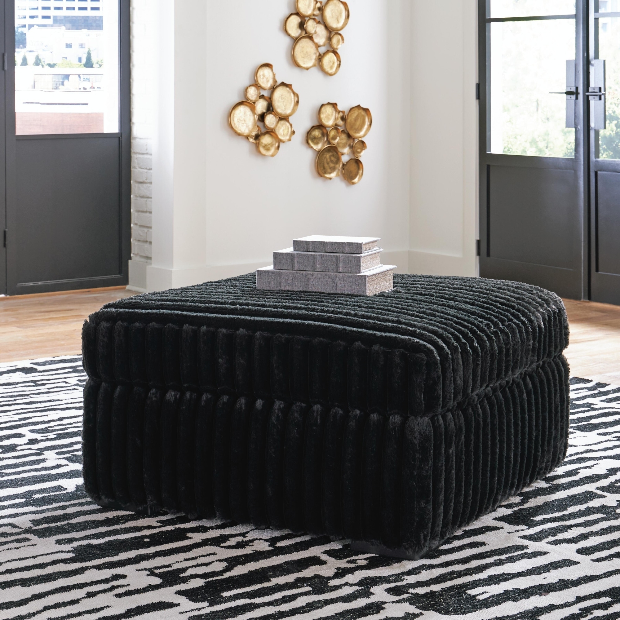 Signature Design by Ashley Midnight-Madness Oversized Accent Ottoman