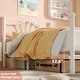 preview thumbnail 27 of 25, VECELO Classic Twin Size Metal Bed Frame Shell Design with Roman Columns Sturdy Twin Bed Frame for Kids Space-Saving Twin Bed