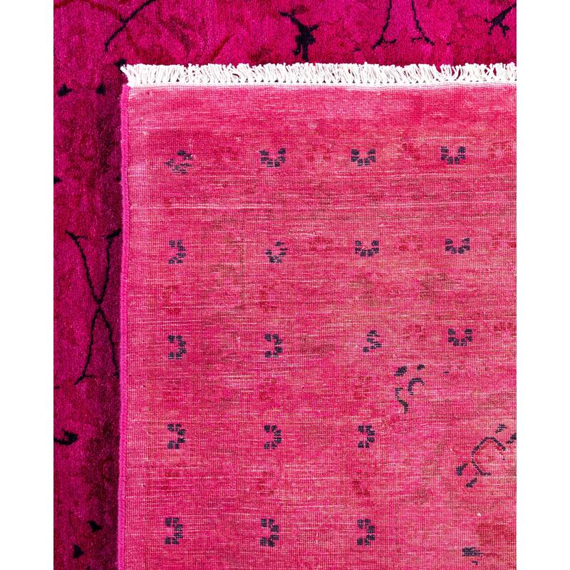 Overdyed One-of-a-Kind Hand-Knotted Area Rug - Pink - 12' 1" x 15' 3"