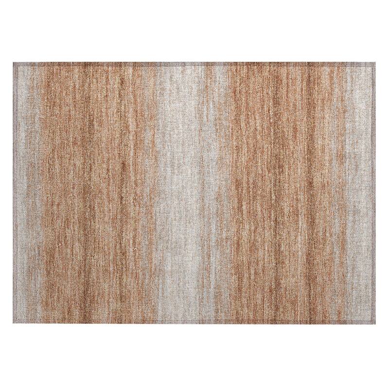 Machine Washable Indoor/ Outdoor Ombre Stripe Chantille Rug