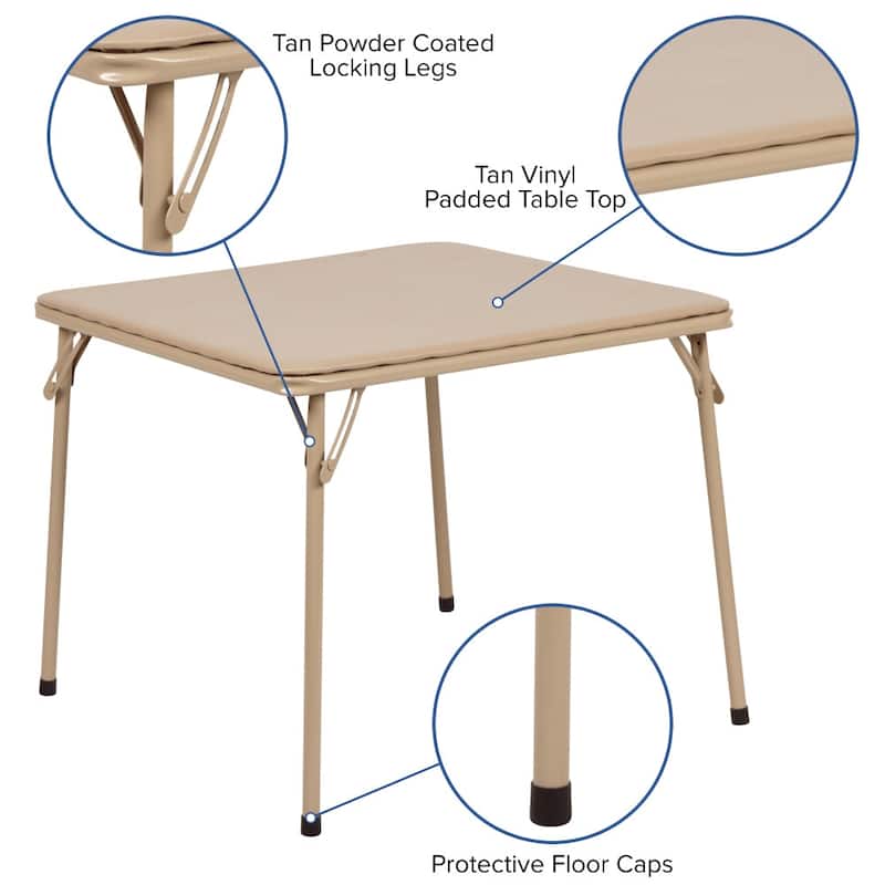 Kids 5-Piece Classroom Folding Table and Chairs Set