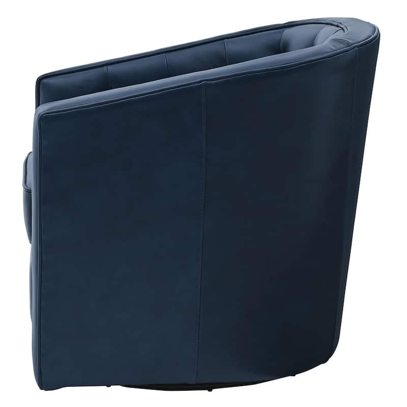 NPD Furniture Walsh Top Grain Leather Swivel Chair