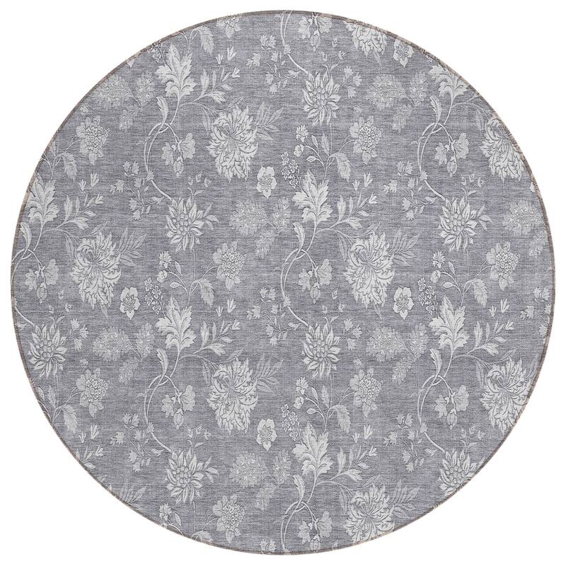 HomeRoots Floral Transitional Rectangle Outdoor Rug