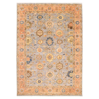 ECARPETGALLERY Hand-knotted Jules Serapi Grey Wool Rug - 9'10 x 13'10