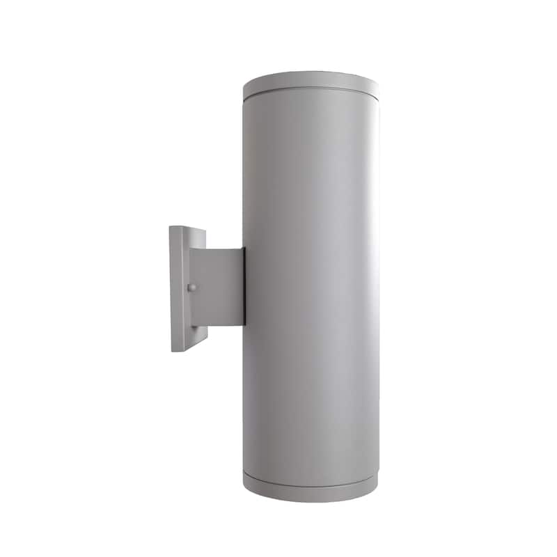 Sandpiper - LED Outdoor Round Cylinder Wall Fixture - Large - Satin Finish - Frosted Glass Diffuser