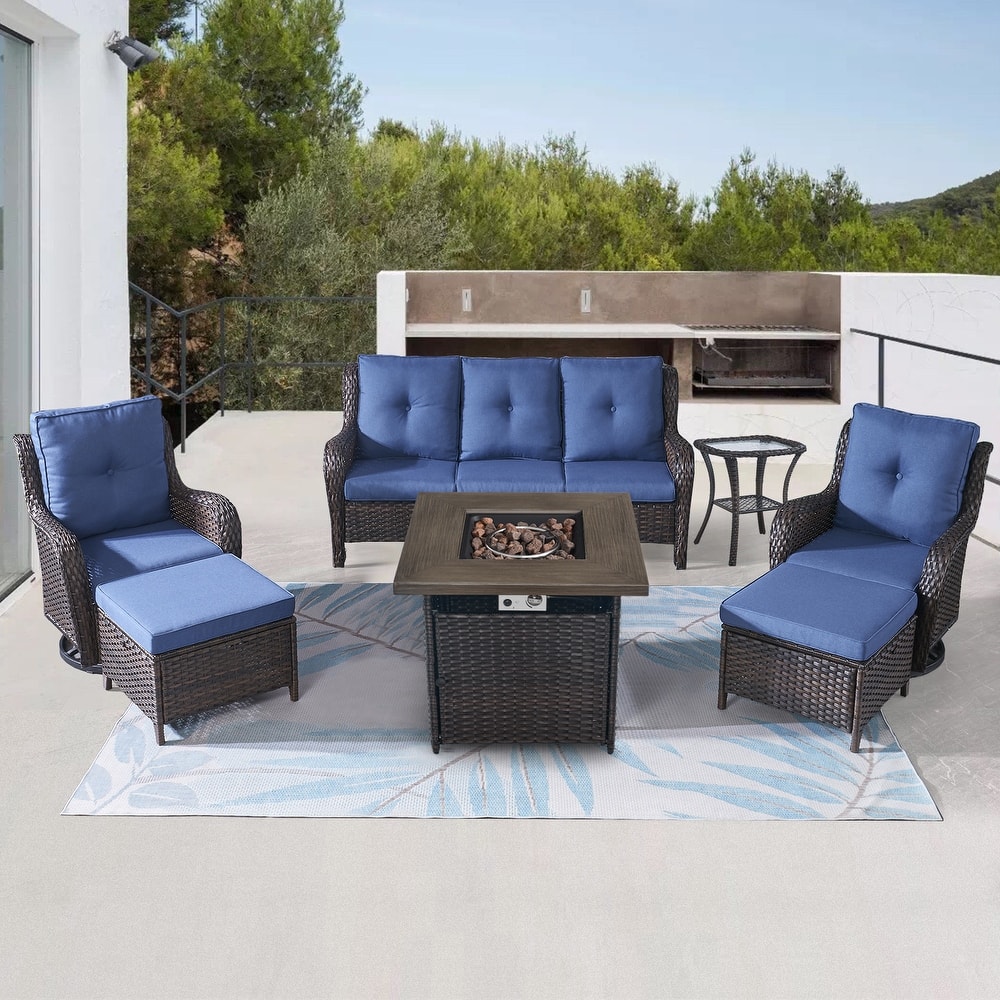 Gymojoy Outdoor Furniture Set with 50,000 BTU Fire Pit Table