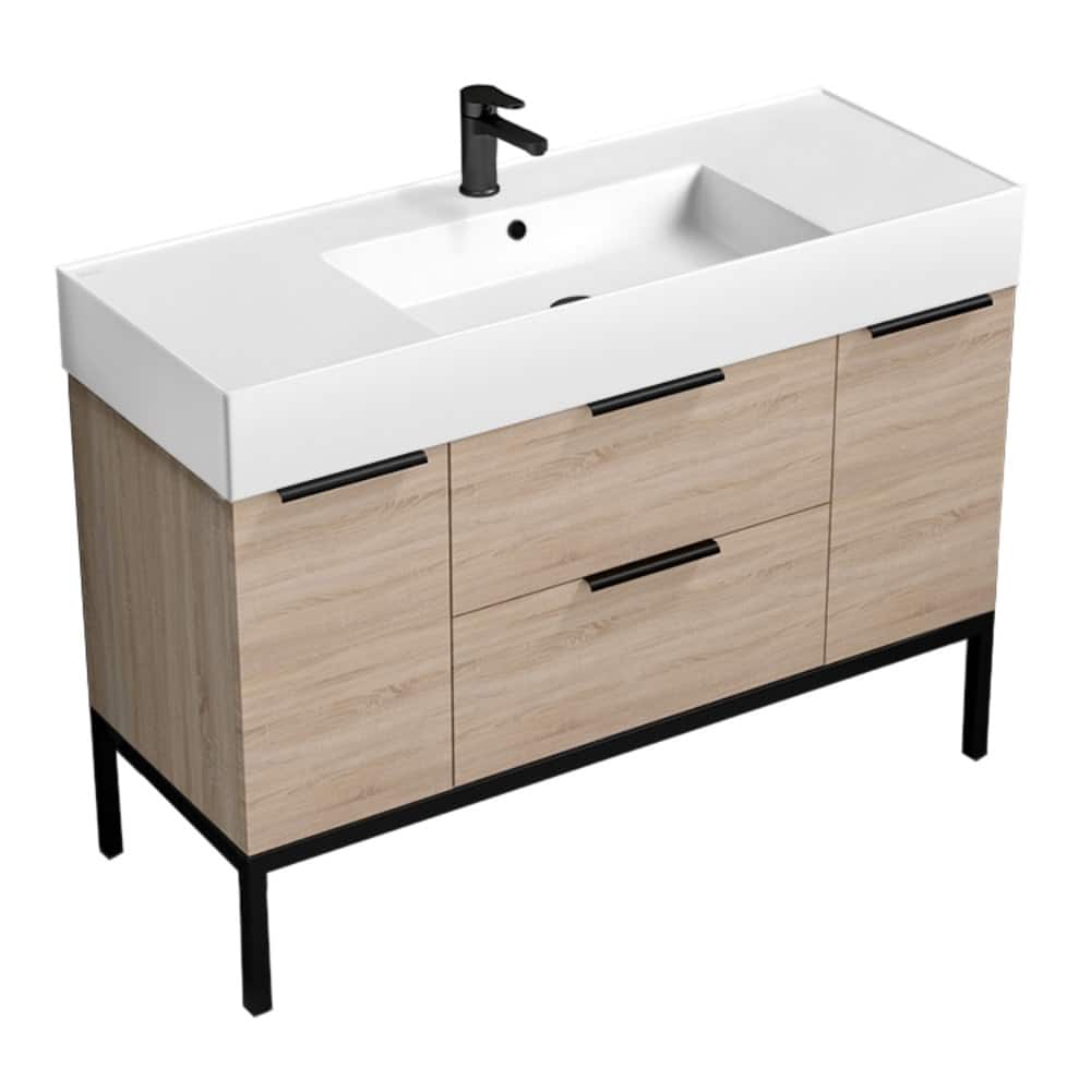 Nameeks Derin-4818-C Derin 48" Free Standing Single Basin Vanity Set