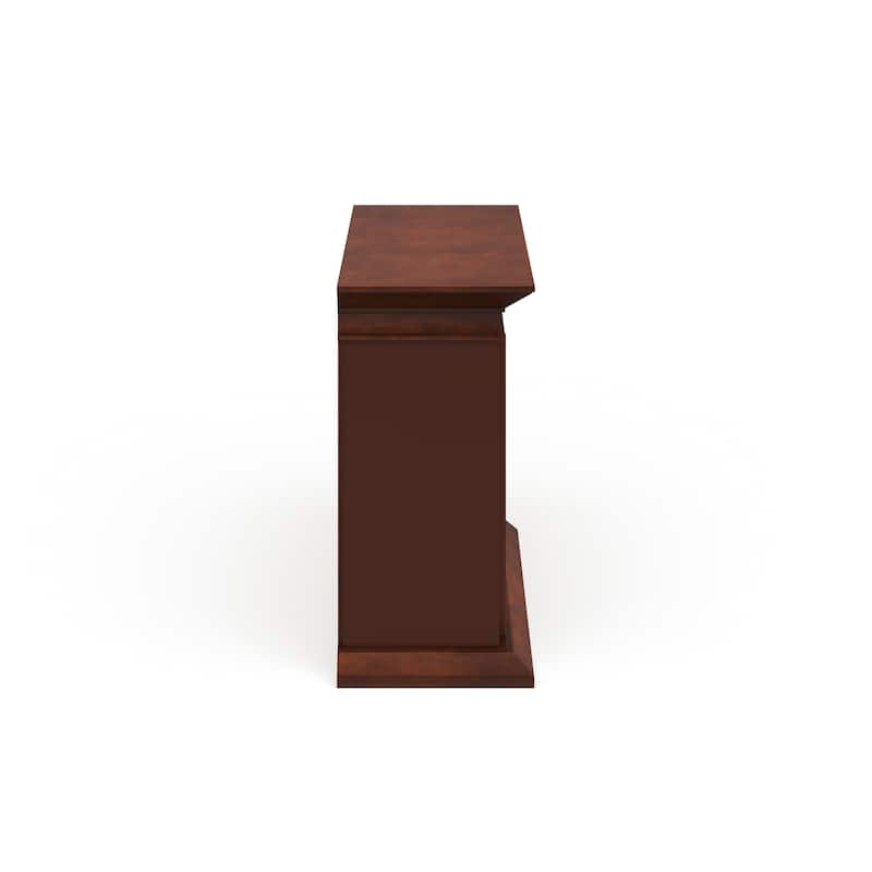 SEI Furniture Horse Mountain Electric Fireplace with a 60-inch Faux Stone Mantel
