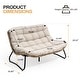 preview thumbnail 2 of 48, Double Papasan Chair Loveseat with Cushion, All-weather PE Rattan and Metal Frame for Indoor Outdoor