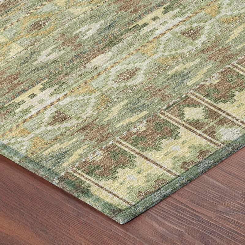 Machine Washable Indoor/ Outdoor Global Haswell Chantille Rug