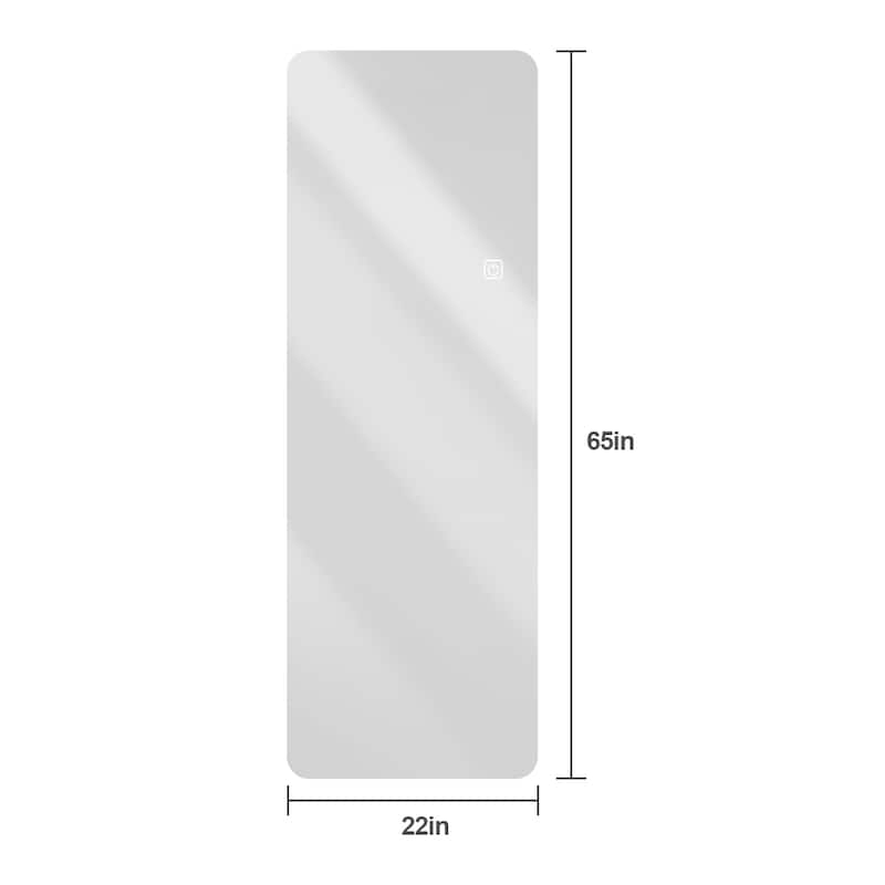 65x21in Full Body Mirror with Lights Full length mirror wall hanging type Suitable for bedrooms, dimming and 3 color lighting