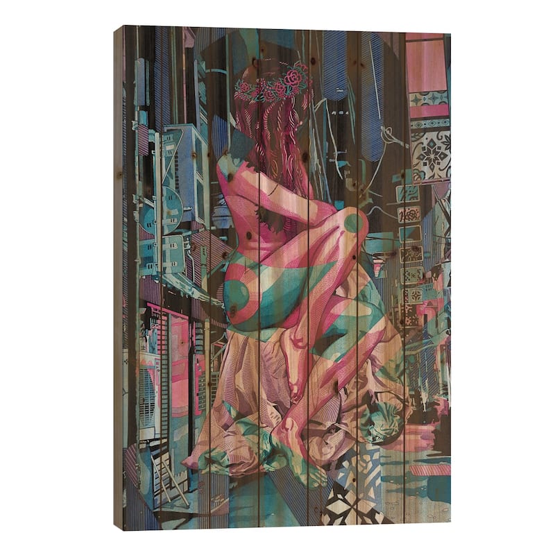 Nezlamna II Print On Wood by Oleg Kaznacheiev - Multi-Color - 40x26x1.5