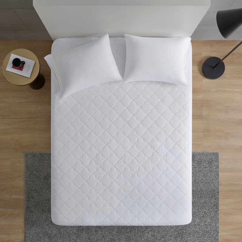 Madison Park All Natural Cotton Percale Quilted Mattress Pad