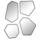 preview thumbnail 1 of 7, Uttermost Linneah Black Mirrors (Set of 4) - 12.125"W x 20.25"H x 1"D