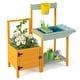 preview thumbnail 2 of 7, Kids Outdoor Potting Bench with See-Through Window - 35" x 15" x 35"(L x W x H)