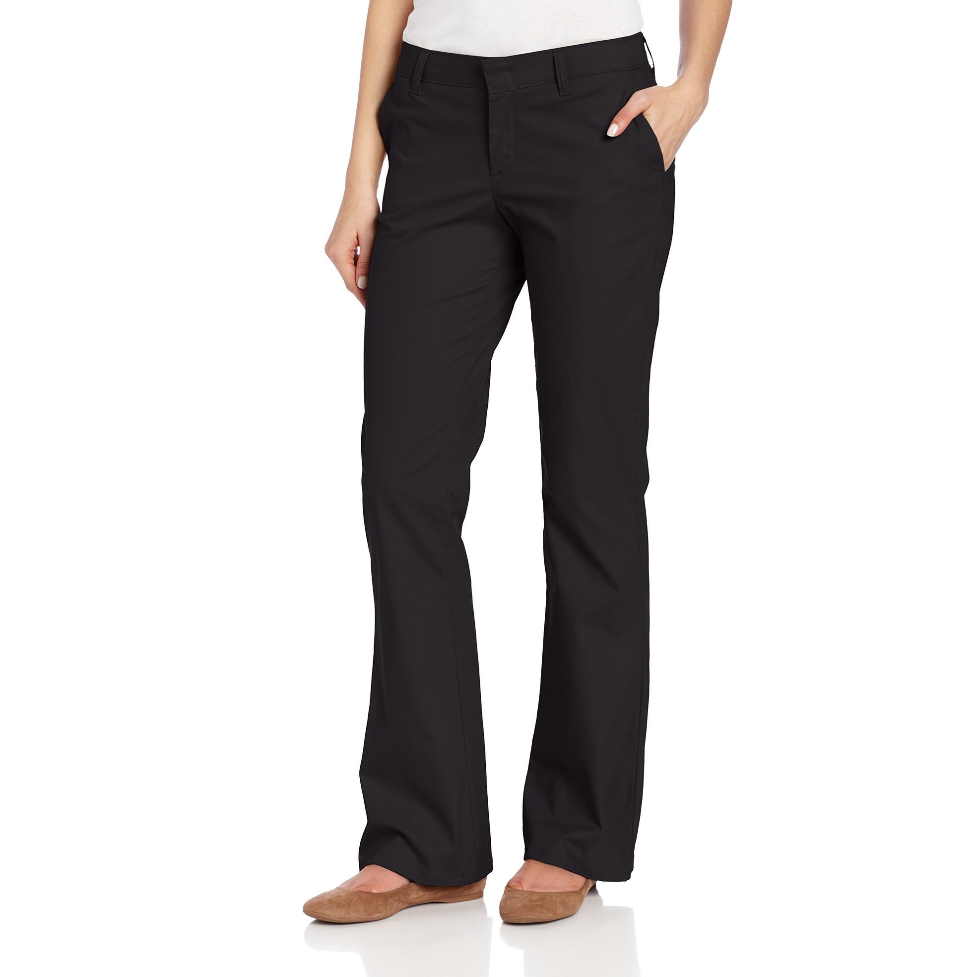 slim bootcut work pants