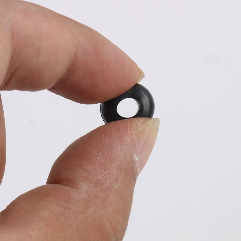 10 Pcs Black Armature Wire Double Sided Rubber Grommet 5mm x 8mm - 0.47" x 0.24" (D*T)