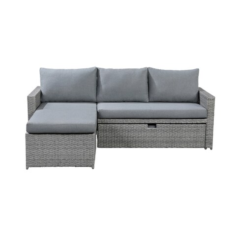 Ove Decors Sanya 3-Piece Conversation Set in Grey
